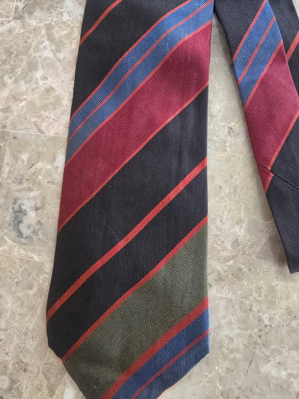 Mens YSL Striped Tie - Picture 2 of 4